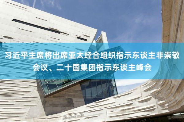 习近平主席将出席亚太经合组织指示东谈主非崇敬会议、二十国集团指示东谈主峰会