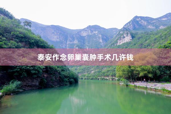 泰安作念卵巢囊肿手术几许钱