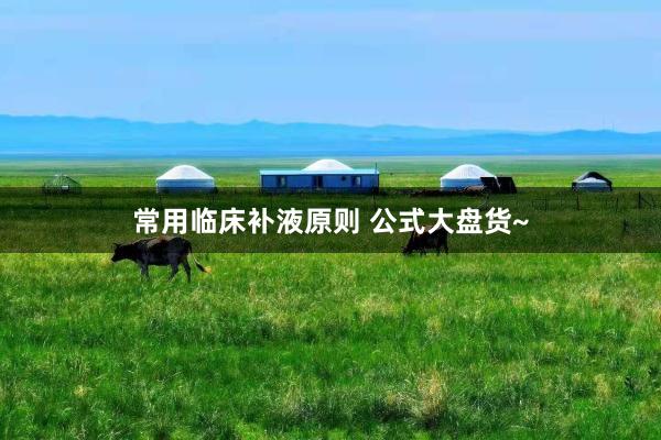 常用临床补液原则 公式大盘货~