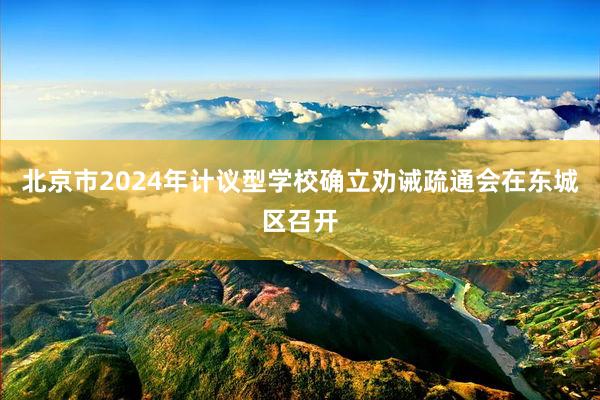 北京市2024年计议型学校确立劝诫疏通会在东城区召开