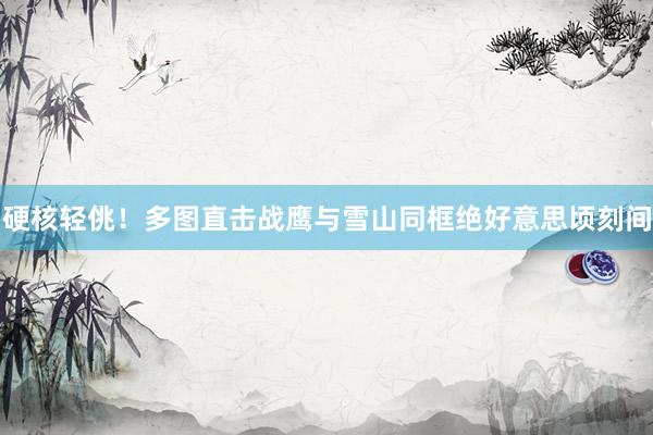 硬核轻佻！多图直击战鹰与雪山同框绝好意思顷刻间